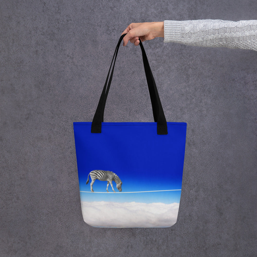 Blue Gray Black Ombre Tote Bag