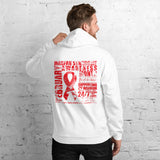 February Marfan Syndrome Awareness Month/SUPPORTER Marble Print Unisex Hoodie