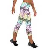 Rainbow Chevron Zebra Capri Leggings