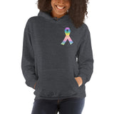 Rainbow Watercolor Awareness Creates Change Two Sided Unisex Hoodie