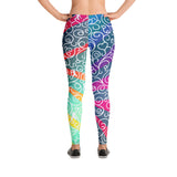 Whimsical Ribbon Stripes Leggings