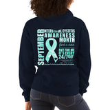 September Interstitial Cystitis Awareness/WARRIOR Marble Print Unisex Hoodie