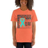 Two Sided Facts/September Interstitial Cystitis Awareness Month Short-Sleeve Unisex T-Shirt