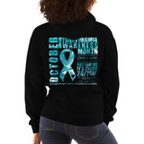 October Dysautonomia Awareness Month/WARRIOR Marble Print Unisex Hoodie