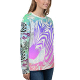 Rainbow Aztec Zebras All Over Print Unisex Sweatshirt