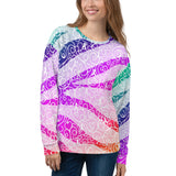 Light Whimsical Ribbon Stripes All Over Print Unisex Sweatshirt
