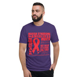February Marfan Syndrome Awareness Month/WARRIOR Tie Dye Print Short-Sleeve T-Shirt
