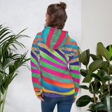 Zentangle Zebra Stripes All Over Print Unisex Hoodie