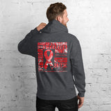 February Marfan Syndrome Awareness Month/SUPPORTER Marble Print Unisex Hoodie