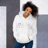 Rare It's Who We Are Rainbow Stripes Unisex Hoodie