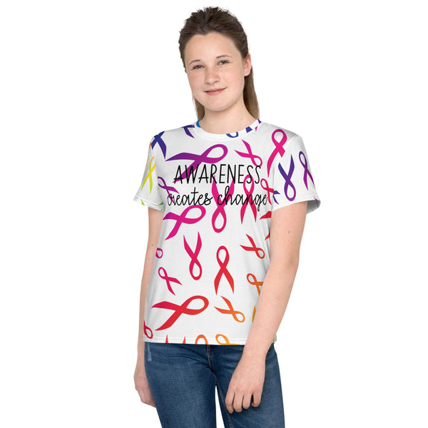 Awareness Creates Change All Over Print Youth T-Shirt