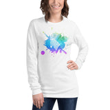 Zebra Splatter Twist Unisex Long Sleeve Tee