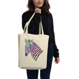 Zebra Head Zentangle Eco Tote Bag