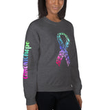 Chronic Hope Spoonspirations Ribbon Sleeve Print Unisex Sweatshirt