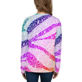 Light Whimsical Ribbon Stripes All Over Print Unisex Sweatshirt