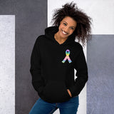 Rainbow Watercolor Awareness Creates Change Two Sided Unisex Hoodie