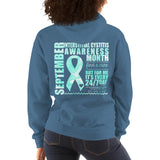 September Interstitial Cystitis Awareness/WARRIOR Marble Print Unisex Hoodie