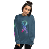 Chronic Hope Spoonspirations Ribbon Sleeve Print Unisex Sweatshirt