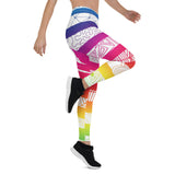 Zentangle White Zebra Stripes Leggings