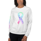 Chronic Hope Spoonspirations Ribbon Sleeve Print Unisex Sweatshirt