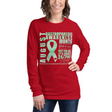 August Gastroparesis Awareness Month/WARRIOR Watercolor Print Unisex Long Sleeve Tee