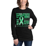 June Scoliosis Awareness Month Watercolor Print Unisex Long Sleeve Tee