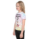 In A World Of Unicorns Be A Zebra/Pink Ribbon All Over Print Kids T-Shirt