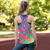 Fierce Zebra All Over Print Women's Racerback Tank