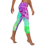 Watercolor Whimsical Awareness Capri Leggings