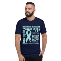 October 7th Trigeminal Neuralgia Awareness/WARRIOR Tie Dye Print Short-Sleeve T-Shirt