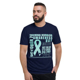 October 7th Trigeminal Neuralgia Awareness/WARRIOR Tie Dye Print Short-Sleeve T-Shirt