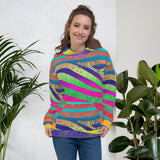 Zentangle Zebra Stripes All Over Print Unisex Hoodie