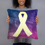 Ribbons on Ribbons/Yellow Basic Pillow