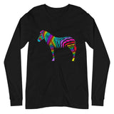 Rainbow Zebra Words Unisex Long Sleeve Tee