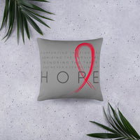 Two Sided Chronic Illness Hope/Red Basic Pillow