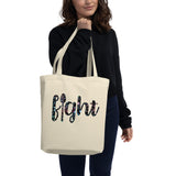Fight Spoonie Flowers Eco Tote Bag