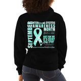 September Interstitial Cystitis Awareness/WARRIOR Marble Print Unisex Hoodie