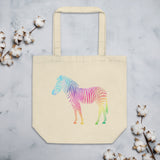 Rainbow Diamonds Zebra Eco Tote Bag