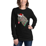 Tis The Season To Sparkle Zebra Unisex Long Sleeve Tee
