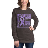 September Chiari Awareness/WARRIOR Print Unisex Long Sleeve Tee