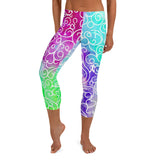 Watercolor Whimsical Awareness Capri Leggings