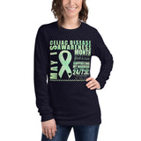 May Celiac Disease Awareness/SUPPORTER Watercolor Print Unisex Long Sleeve Tee