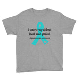 I Wear My Ribbon Loud and Proud/Dysautonomia Youth Short Sleeve T-Shirt