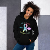 Spoonie University Nap Champ Rainbow Watercolor Print Unisex Hoodie