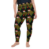 Santa Zebra All-Over Print Plus Size Leggings