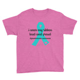 I Wear My Ribbon Loud and Proud/Dysautonomia Youth Short Sleeve T-Shirt
