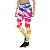 Zentangle White Zebra Stripes Leggings