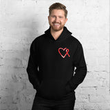 February Marfan Syndrome Awareness Month/SUPPORTER Marble Print Unisex Hoodie