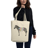 Rare Disease Warrior Zebra Eco Tote Bag