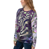 Purple Aztec Zebras All Over Print Unisex Sweatshirt